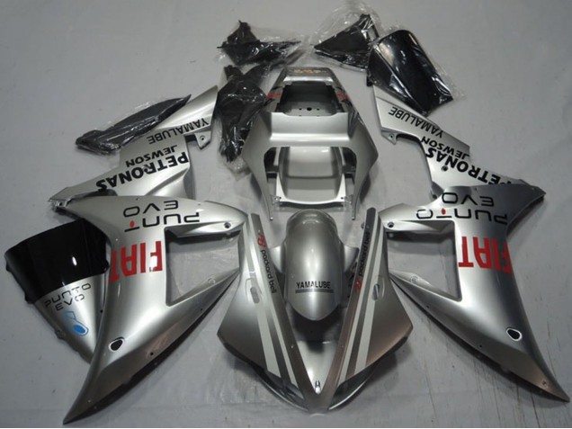 Yamaha YZF R1 Motorrad Verkleidung 2002-2003 - Silber Rot Fiat