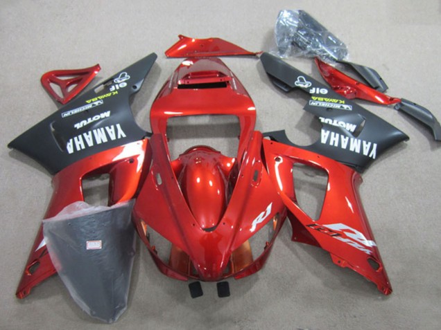 Yamaha YZF R1 Motorrad Verkleidung 2009-2011 - Rot Matt Schwarz