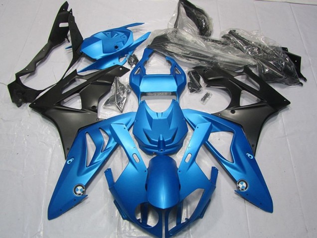 BMW S1000RR Motorrad Verkleidungen Kit 2009-2014 - Blau Matt Schwarz