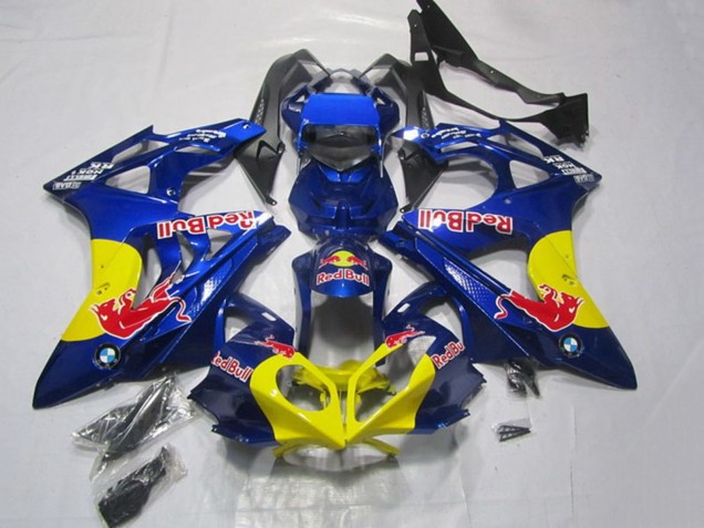 BMW S1000RR Motorrad Verkleidung 2009-2014 - Blau Gelb Red Bull