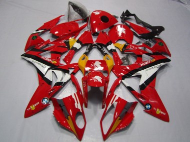 BMW S1000RR Motorrad Verkleidung 2009-2014 - Rot Weiss Schwarz
