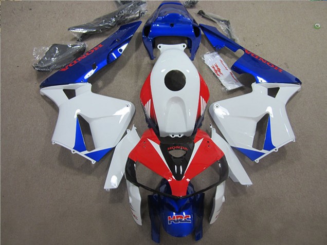 Honda CBR600RR Motorrad Verkleidung 2005-2006 - Weiss Rot Blau HRC