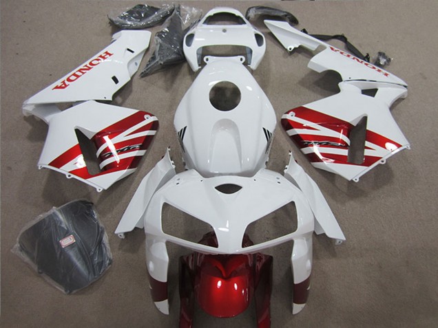 Honda CBR600RR Motorrad Verkleidung 2005-2006 - Weiss Rot