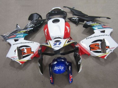 Honda CBR600RR Motorrad Verkleidung 2005-2006 - Weiss Rot Schwarz Blau 27