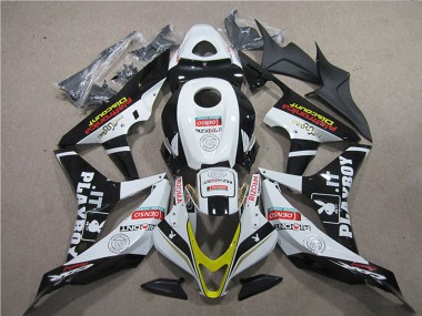 Honda CBR600RR Motorrad Verkleidung 2007-2008 - Weiss Gold Glanzendes Schwarz PlayBoy HRC