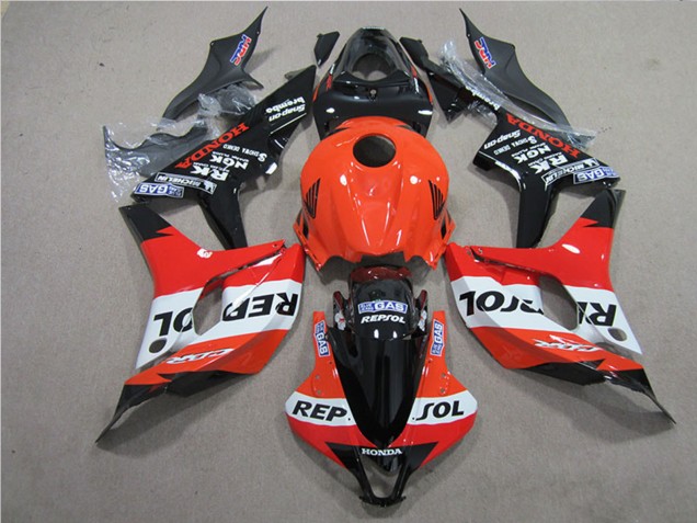 Honda CBR600RR Motorrad Verkleidungen Kit 2007-2008 - Orange Weiss Rot Glanzendes Schwarz Repsol