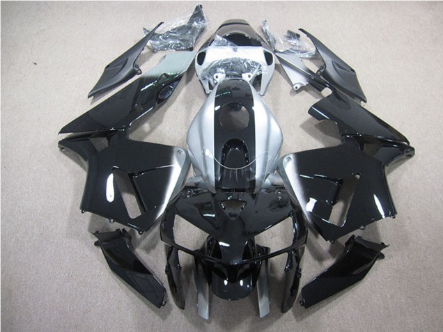 Honda CBR600RR Motorrad Verkleidung 2007-2008 - Silber Glanzendes Schwarz