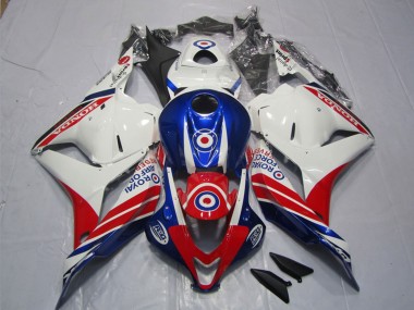 Honda CBR600RR Motorrad Verkleidung 2009-2012 - Weiss Blau Rot