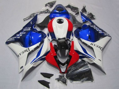 Honda CBR600RR Motorrad Verkleidung 2009-2012 - Weiss Rot Blau Dream