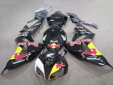 Honda CBR1000RR Motorrad Verkleidung 2006-2007 - Glanzendes Schwarz Gelb Weiss Red Bull