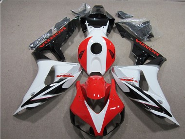 Honda CBR1000RR Motorrad Verkleidung 2006-2007 - Weiss Rot Glanzendes Schwarz Fireblade