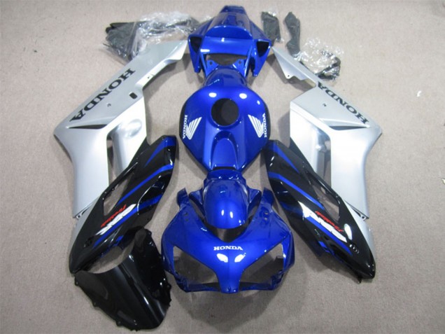 Honda CBR600 F4i Motorrad Verkleidung 2001-2003 - Silber Blau Glanzendes Schwarz