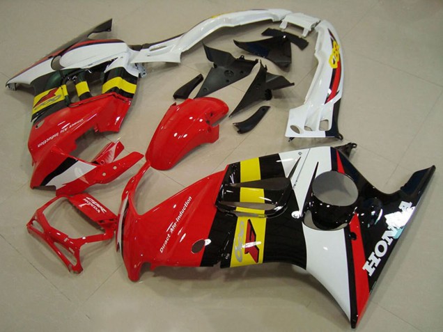 Honda CBR600 F3 Motorrad Verkleidung 1995-1996 - Weiss Rot Gelb Glanzendes Schwarz