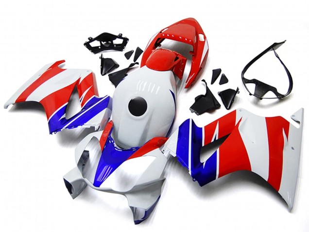 Honda VFR800 Motorrad Verkleidung 2002-2013 - Weiss Rot Blau Kein Aufkleber