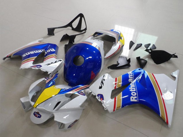 Honda VFR 800 Motorrad Verkleidung 2002-2013 - Weiss Blau Gelb Rothmans