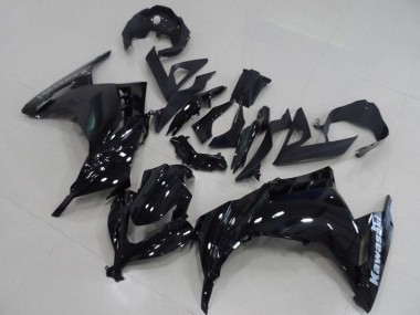 Kawasaki ZX300R Motorrad Verkleidung 2013-2018 - Glanzendes Schwarz