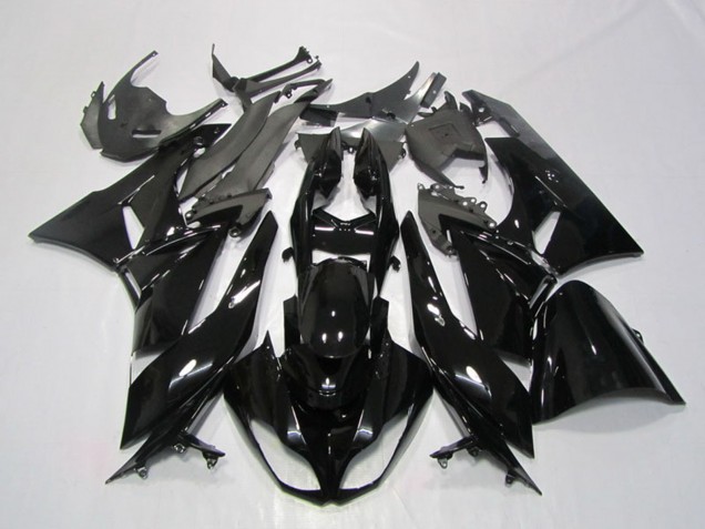 Kawasaki ZX6R Motorrad Verkleidung 2009-2012 - Glanzendes Schwarz