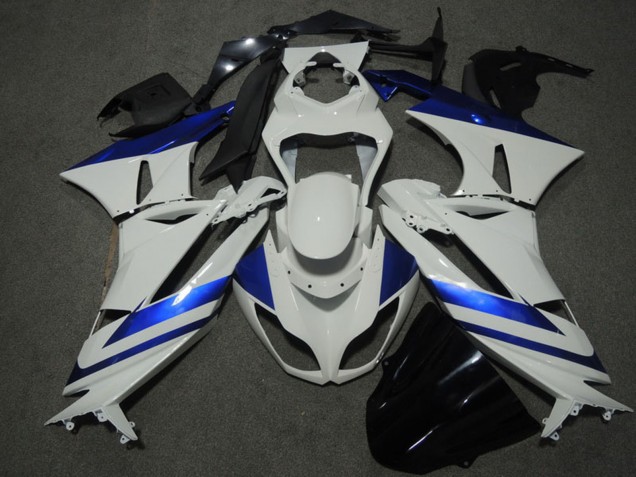 Kawasaki ZX6R Motorrad Verkleidung 2009-2012 - Blau Weiss
