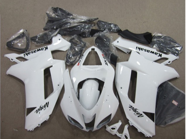 Kawasaki ZX6R Motorrad Verkleidung 2007-2008 - Weiss