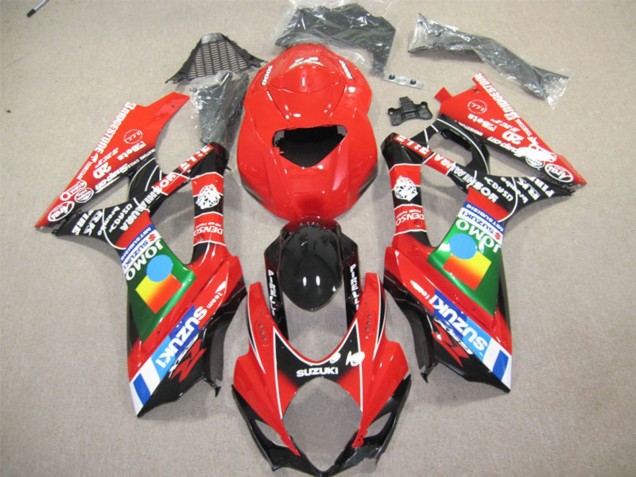 Suzuki GSXR 600 Motorrad Verkleidung 2004-2005 - Rot Blau Grun Schwarz JOMO