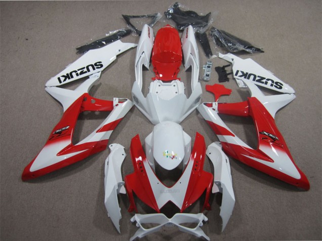 Suzuki GSXR 600 Motorrad Verkleidung 2008-2010 - Weiss Rot