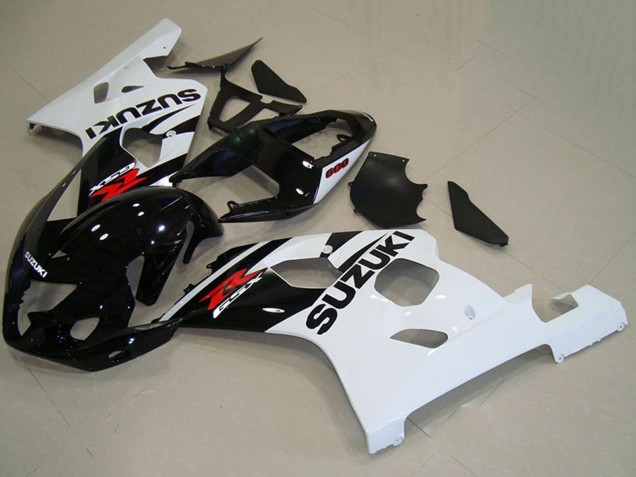 Suzuki GSXR 750 Motorrad Verkleidung 2004-2005 - Glanzendes Schwarz Weiss Rot