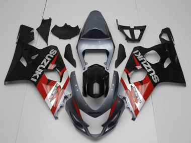 Suzuki GSXR 750 Motorrad Verkleidung 2004-2005 - Silber Grau Rot Schwarz