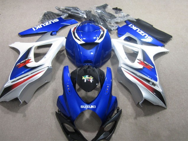Suzuki GSXR 1000 Motorrad Verkleidung 2007-2008 - Weiss Blau Schwarz Rot
