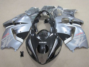 Suzuki GSXR 1300 Hayabusa Motorrad Verkleidung 1996-2007 - Matt Schwarz Silber
