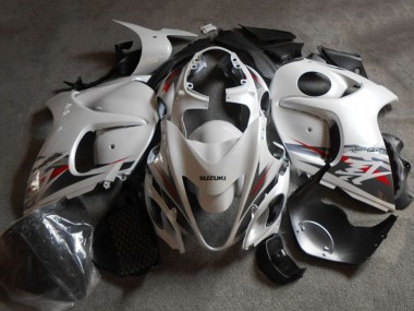Suzuki GSXR 1300 Hayabusa Motorrad Verkleidung 2008-2020 - Weiss Schwarz