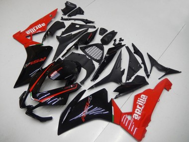 Aprilia RSV4 1000 Motorrad Verkleidung 2009-2015 - Glanzendes Schwarz Rot