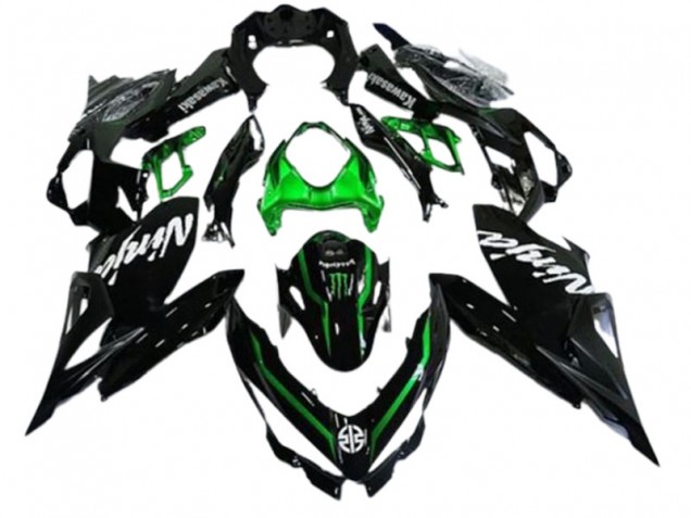 Kawasaki EX400 Motorrad Verkleidung 2018-2024 - Glanzendes Schwarz Grun Monster