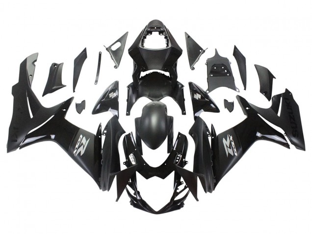 Suzuki GSXR 600/750 Motorrad Verkleidung 2011-2024 - Matt Schwarz Glanzendes Schwarz