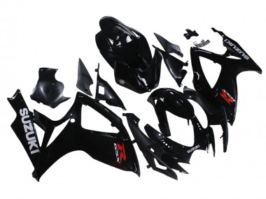 Suzuki GSXR 600/750 Motorrad Verkleidung 2006-2007 - Glanzendes Schwarz