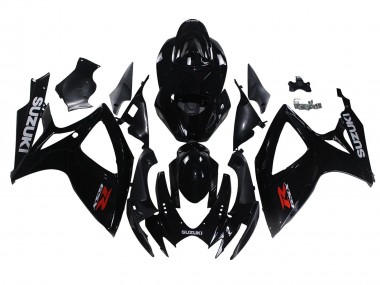 Suzuki GSXR 600/750 Motorrad Verkleidung 2006-2007 - Glanzendes Schwarz