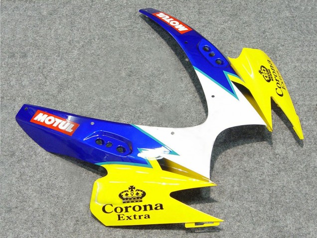 Suzuki GSXR 600/750 Motorrad Verkleidung 2006-2007 - Weiss Blau Gelb Corona Alstare
