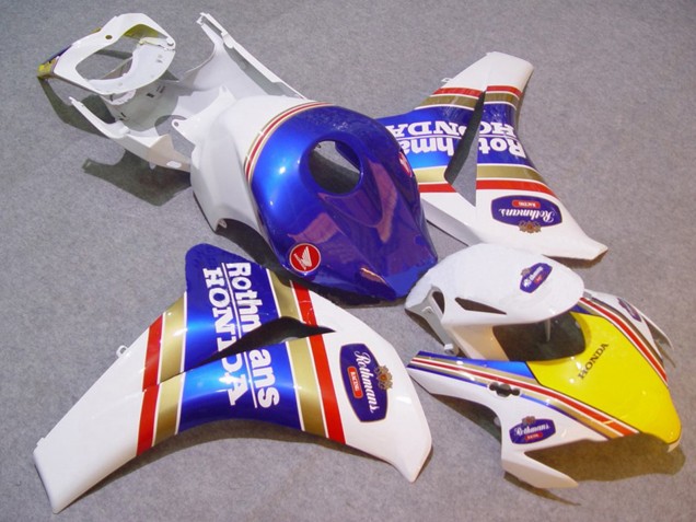 Honda CBR1000RR Motorrad Verkleidung 2008-2011 - Weiss Blau Gelb Gold Rothmans