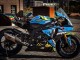 Yamaha YZF R1 Motorrad Verkleidung 2015-2019 - Blau Gelb Hai