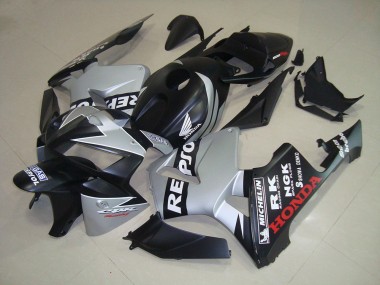 Matt Schwarz Silber Repsol 2005-2006 Honda CBR600RR Motorrad Verkleidung