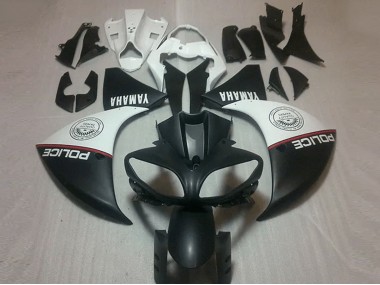 Matt Schwarz Weiß 2009-2011 Yamaha YZF R1 Motorrad Verkleidung