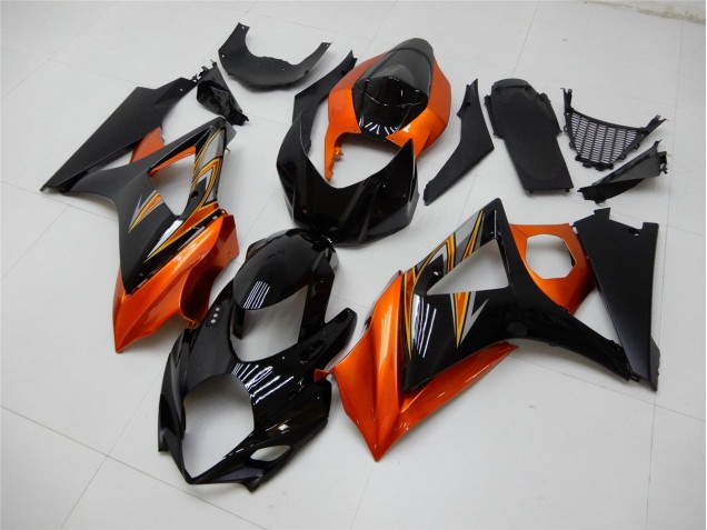Orange Schwarz 2007-2008 Suzuki GSXR 1000 Motorrad Verkleidung