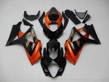 Orange Schwarz 2007-2008 Suzuki GSXR 1000 Motorrad Verkleidung