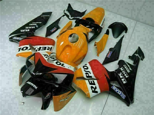 Orange Schwarz Repsol 2005-2006 Honda CBR600RR Motorrad Vollverkleidung Orange Schwarz Repsol 2005-2006 Honda CBR600RR Motorrad Vollverkleidung
