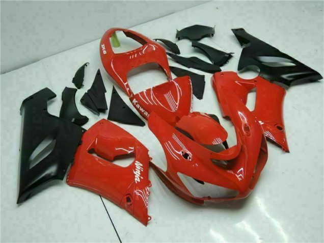Rot 2005-2006 Kawasaki ZX6R Motorrad Verkleidungen Rot 2005-2006 Kawasaki ZX6R Motorrad Verkleidungen