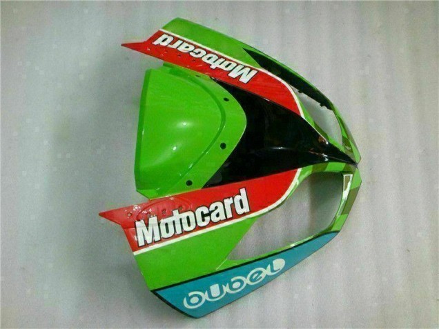 Rot Grün Motocard 2009-2012 Kawasaki ZX6R Motorrad Verkleidung
