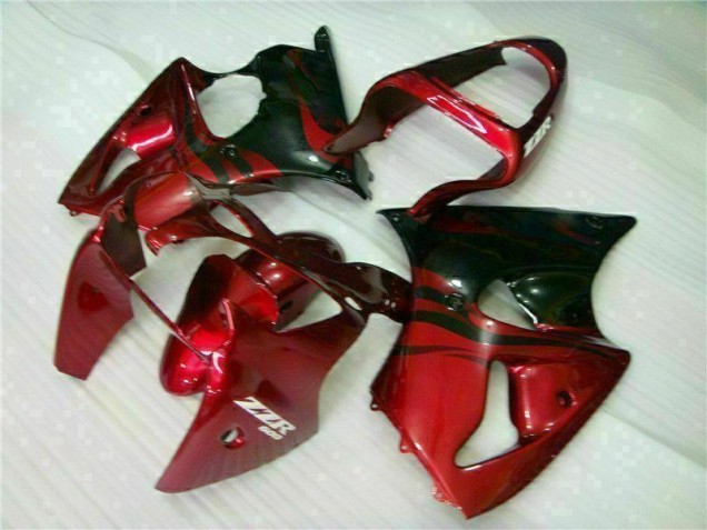 Rot Schwarz 2000-2002 Kawasaki ZX6R Motorrad Verkleidung Rot Schwarz 2000-2002 Kawasaki ZX6R Motorrad Verkleidung