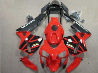 Rot Schwarz 2003-2004 Honda CBR600RR Motorrad Verkleidung & Plastik