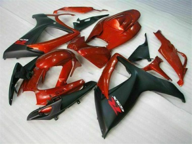 Rot Schwarz 2006-2007 Suzuki GSXR 600/750 Motorrad Verkleidungen