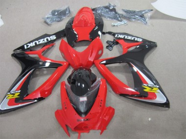 Rot Schwarz 2006-2007 Suzuki GSXR 600 Motorrad Verkleidungen
