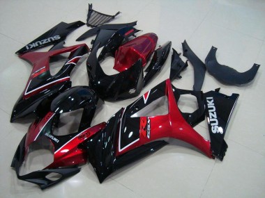 Rot Schwarz 2007-2008 Suzuki GSXR 1000 Motorrad Verkleidung